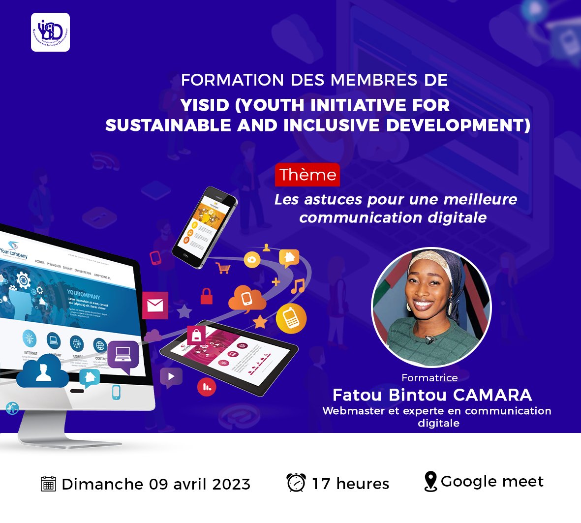 YouthSid's tweet photo. Renforcement de capacité des membres de notre organisation, rendez-vous le dimanche prochain avec notre formatrice @FatouBintouCam1.

#YISID https://t.co/XtGNX7W2R0