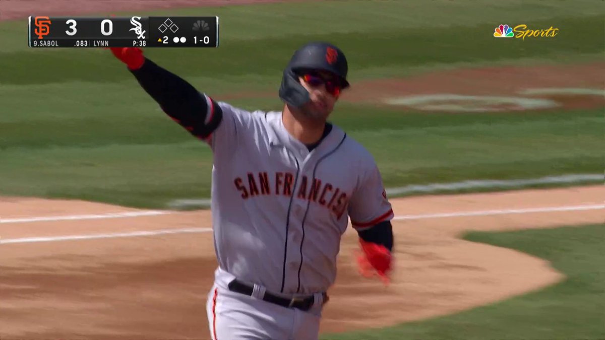 SF Giants on NBCS on Twitter: "Blake Sabol CRUSHES his first MLB home ...