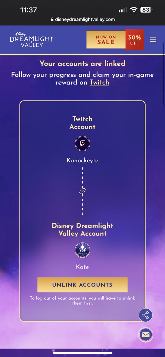 starwatcherxox's tweet photo. @DisneyDLV is anyone else having issues with the @Twitch drops? Could I have some guidance on what I might be missing to get them in game https://t.co/yiNpZGOOcd
