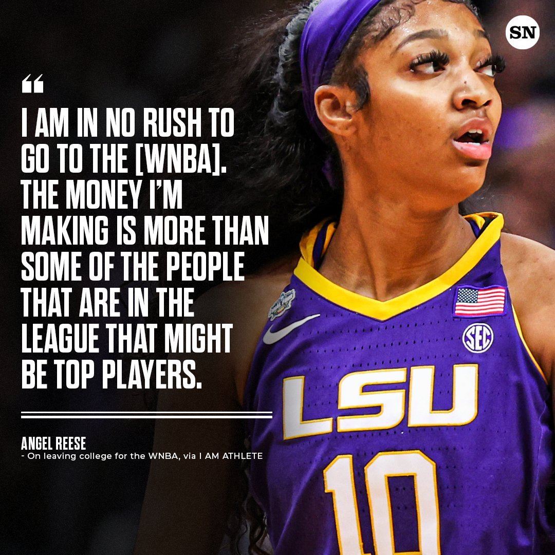 sportingnews's tweet photo. Angel Reese says she's making more money than some of the top WNBA players 👀 https://t.co/LDkpeK4ZMn