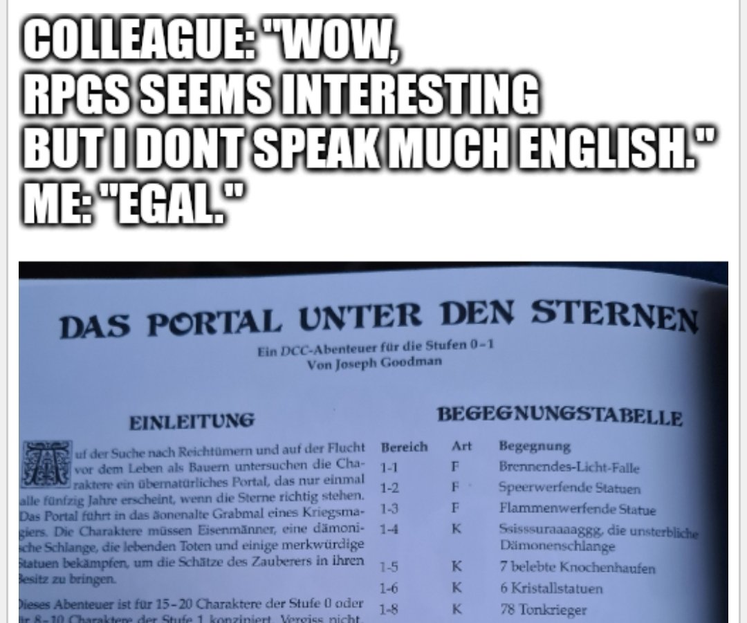 So im starting a new group with work colleagues.

#dungeoncrawlclassics #ttrpg #dnd