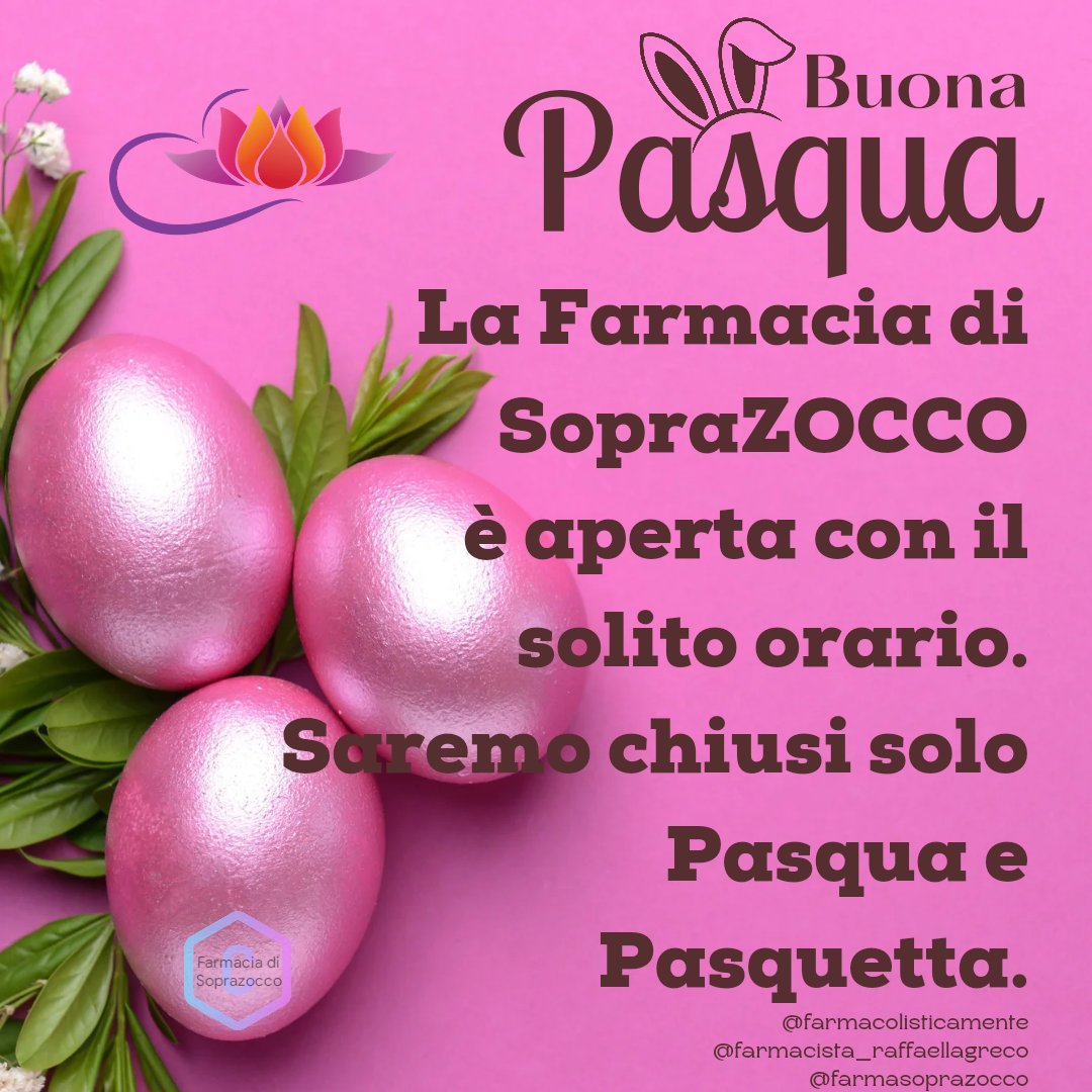 FarmSoprazocco's tweet photo. #HappyEaster #easter #pasqua #pasquetta #buonapasqua #farmaciadisoprazocco #raffaellagreco https://t.co/r27P5BD2Nu
