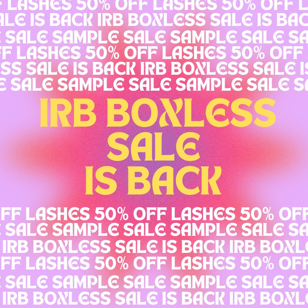 Moving house = giant sample sale of packaging that was slightly damaged in the move 🏡

Perfect to use just without the outer box… 50% off all lashes and supports a small business too 🤍

Pls retweet! Very limited quantities ⚡️

indigoroseeshop.com/product/boxles…