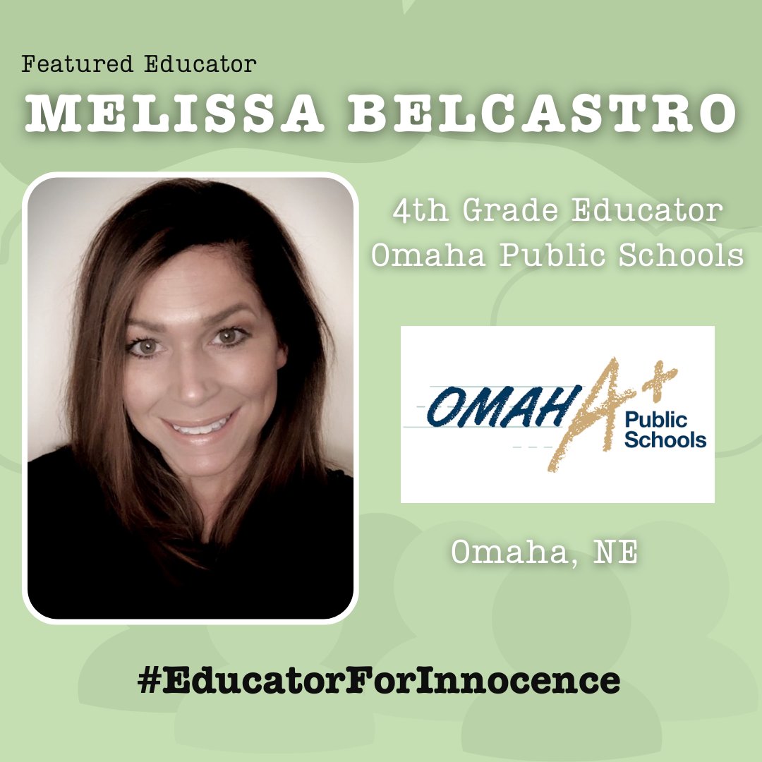 InnocentClass's tweet photo. Meet Melissa, one of our distinguished panelists for the upcoming April 12th event! With 23 years of experience in education, Melissa has great insight on innocence and has stories to back it up. Come hear more! - https://t.co/W51mevaa03
@OmahaPubSchool 

#InnocentClassroom https://t.co/R0rVBCNkSD