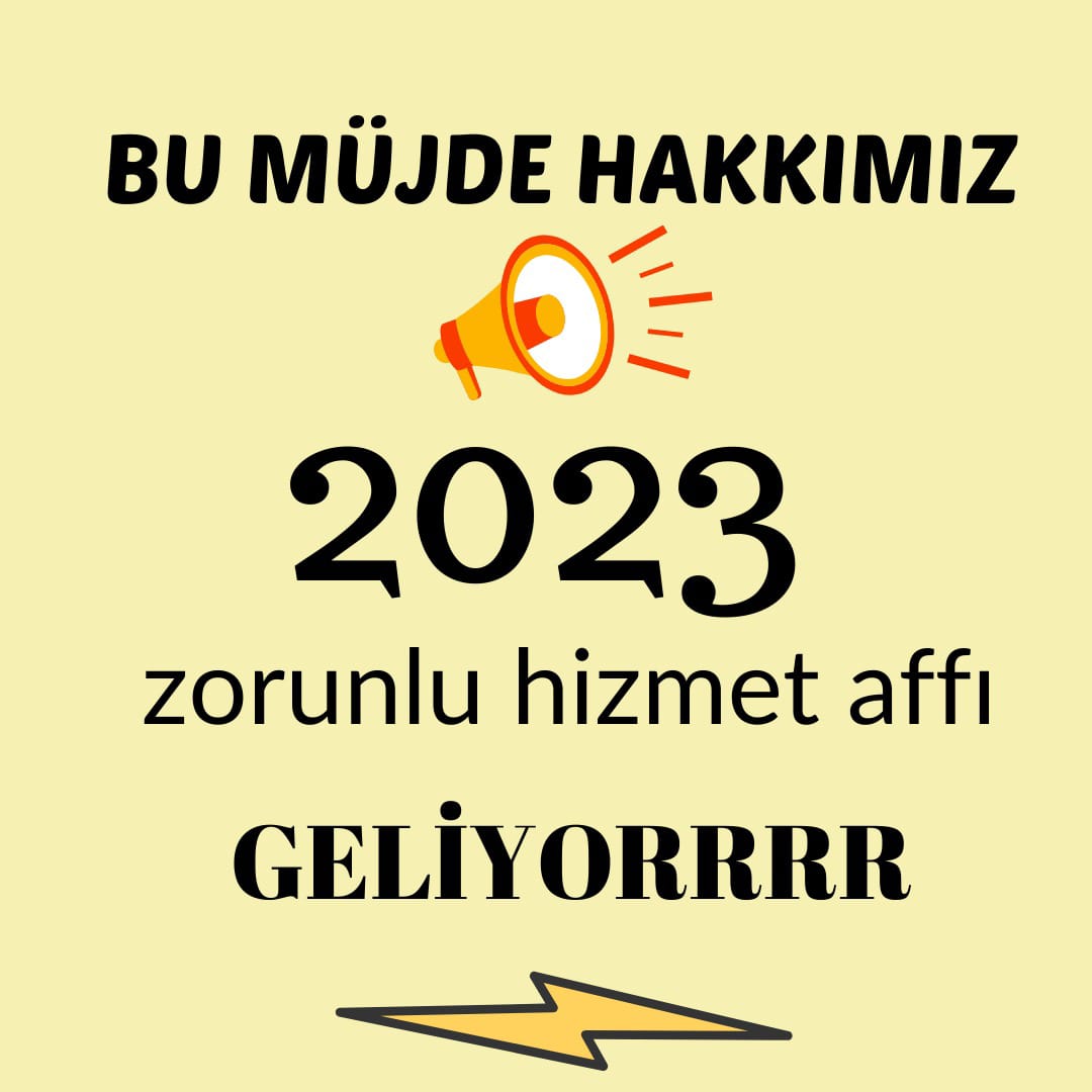 Erteleme değil ZORUNLU HİZMET AFFI istiyoruz.
<a href="/RTErdogan/">Recep Tayyip Erdoğan</a> <a href="/prof_mahmutozer/">Mahmut Özer</a> <a href="/tcmeb/">Millî Eğitim Bakanlığı</a>
<a href="/HurEgitimSen/">Hürriyetçi Eğitim Sen Genel Merkezi</a>
<a href="/MaarifSen/">Mil Maarif-Sen</a>
#MebZorunluyuErtelemeAffet