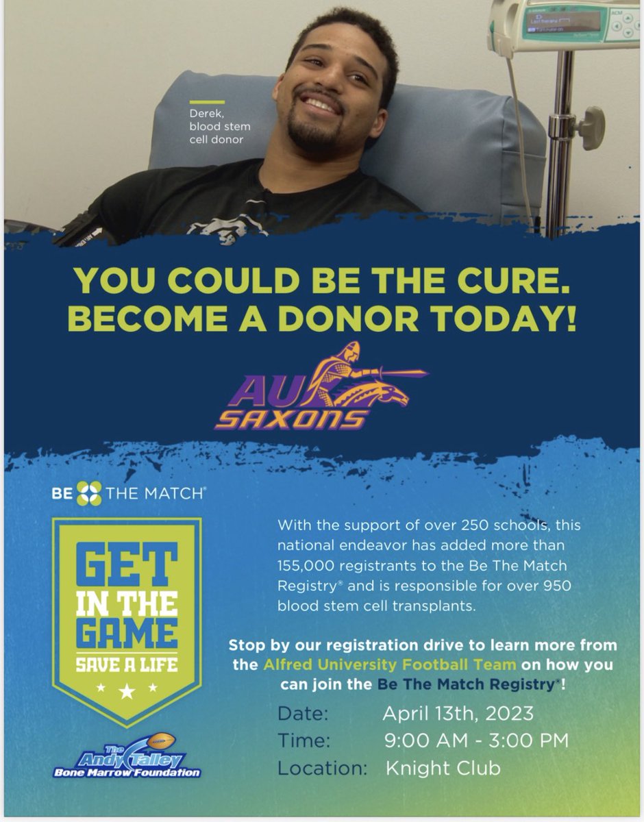 AUSaxonFootball's tweet image. Be the Match!⬇️