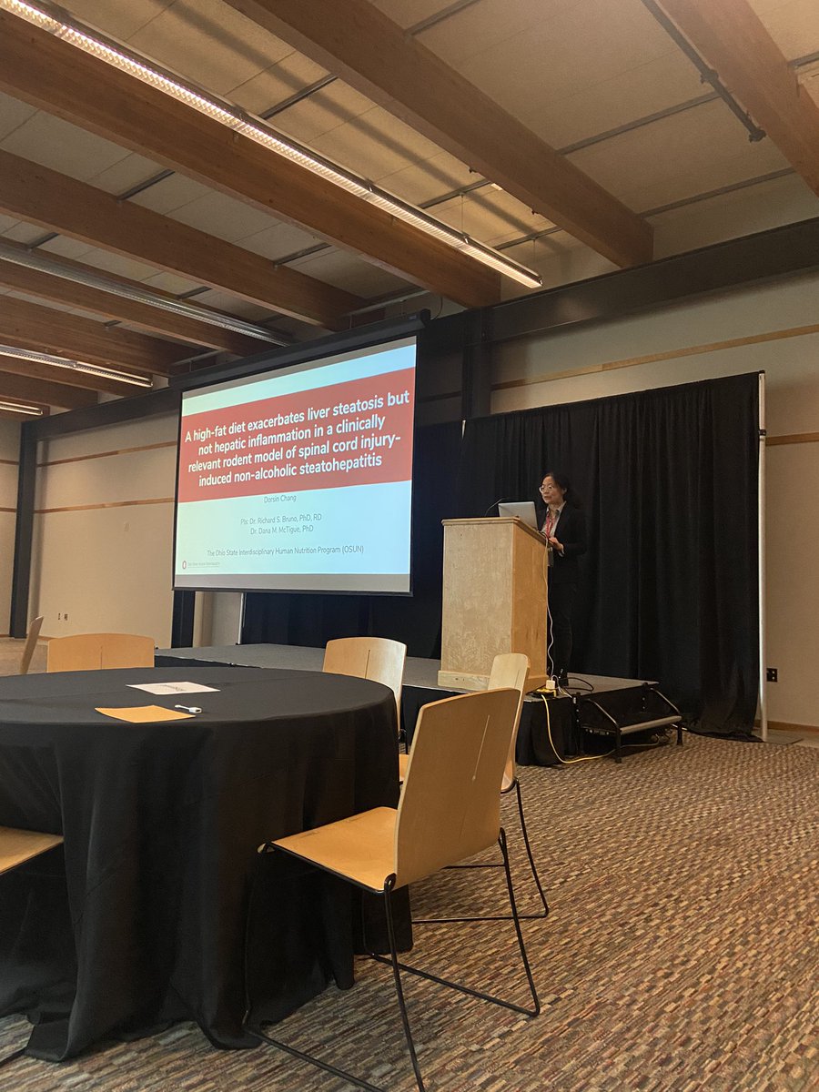 OSU_GSNS's tweet photo. Up next! Our VP and winner of one of the student research oral presentations! Dorsin Chang! https://t.co/Pv5zfeQ4xT