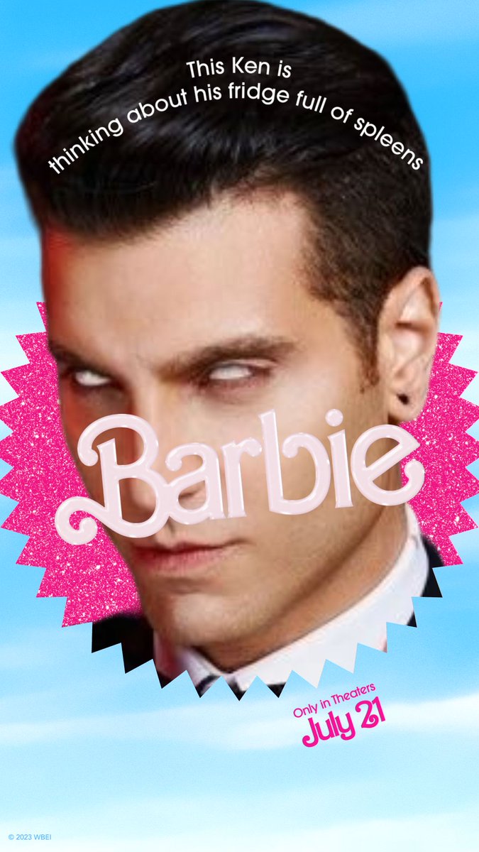 Elysium1313's tweet photo. Here's the Ken we've all been hoping for.
#spencercharnas #iceninekills #barbiethemovie #americanpsycho #hiptobescared #barbiespleen https://t.co/LbWUk2ApTD