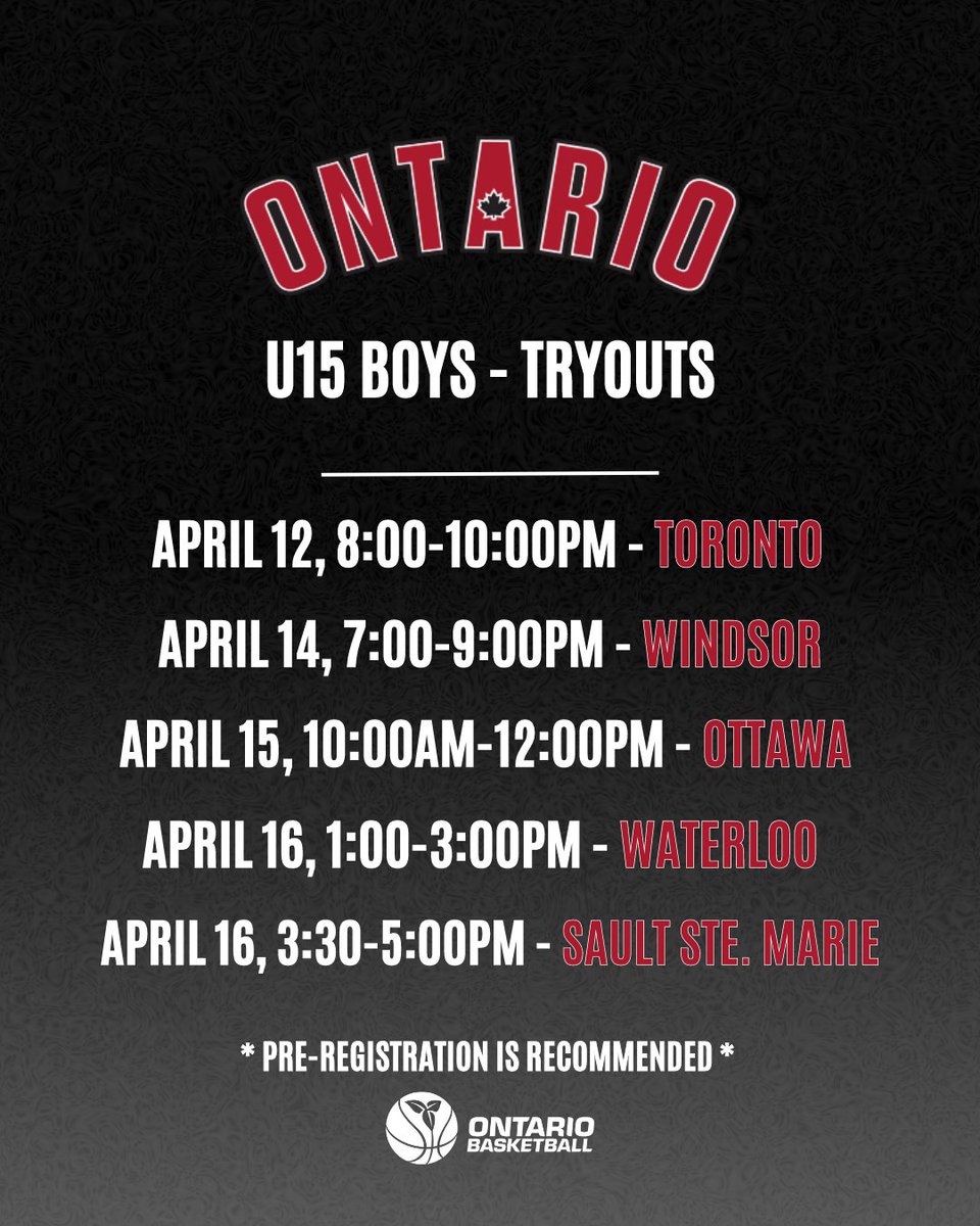 Team Ontario tryouts begin next week for U15/U17 Boys &amp; Girls teams! Click the link below for tryout details and registration information.
basketball.on.ca/2023-u15-u17-t…