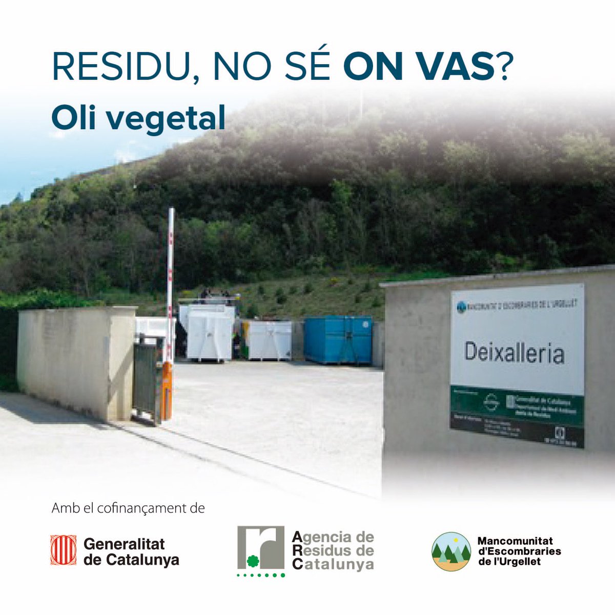 MancoUrgellet's tweet image. Porta a la deixalleria tot allò que no siguin els residus domèstics
com les agulles injectables, les pintures, les radiografies, els
residus químics, entre altres
goo.gl/maps/RmPKjUCBt…

#cpinnovació
#selectiva
#residus