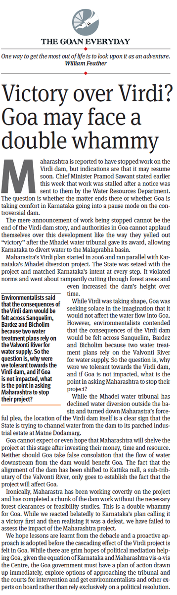 thegoanonline's tweet photo. Victory over #Virdi?
#Goa may face a double whammy
https://t.co/RhYCqBecp5
@goacm @BJP4Goa @psspillaigov https://t.co/C47Nz65pTd