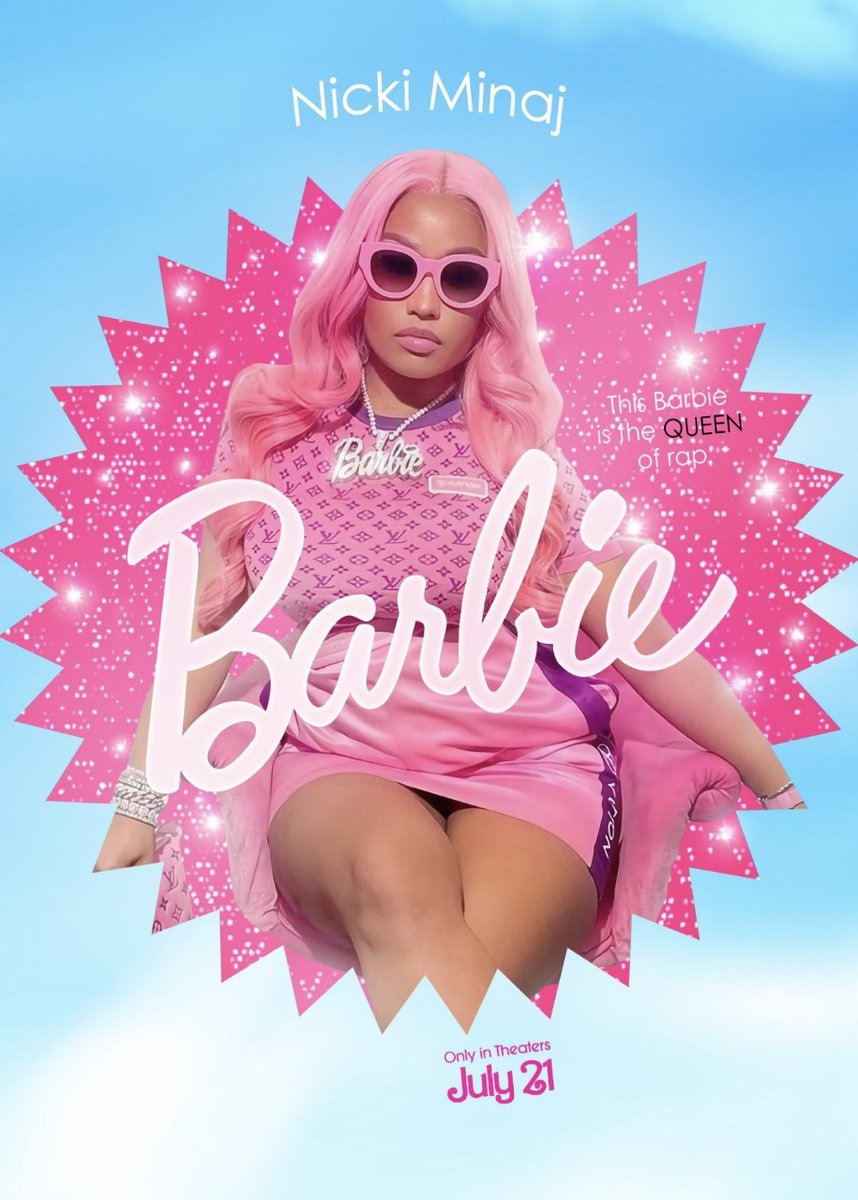 frowmagazine's tweet photo. The #Barbiethemovie trailer is out, and now we wanna know who's gonna be on the soundtrack.
Don't you agree the Harajuku Barbie, @Nickiminaj should be on the track?🤔
#Nickiminaj #Barbie #FROW #RubyDaSleeze #Barbz https://t.co/MYak4RzOZT