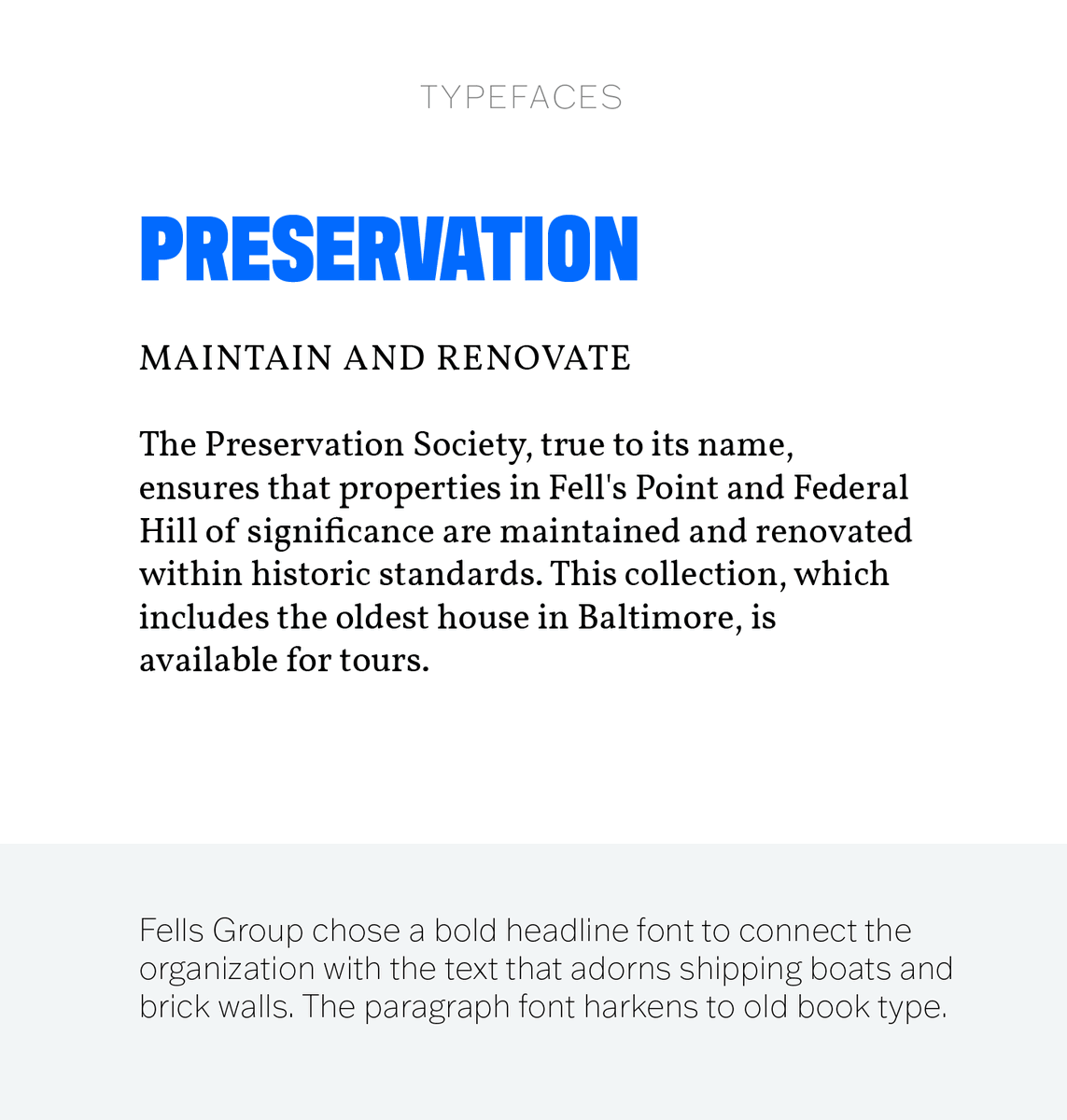 FellsGroup's tweet photo. Fells Group chose a bold headline font to connect the organization with the text that adorns shipping boats and brick walls. The paragraph font harkens to old book type. /5 https://t.co/hLlFImtvOs
