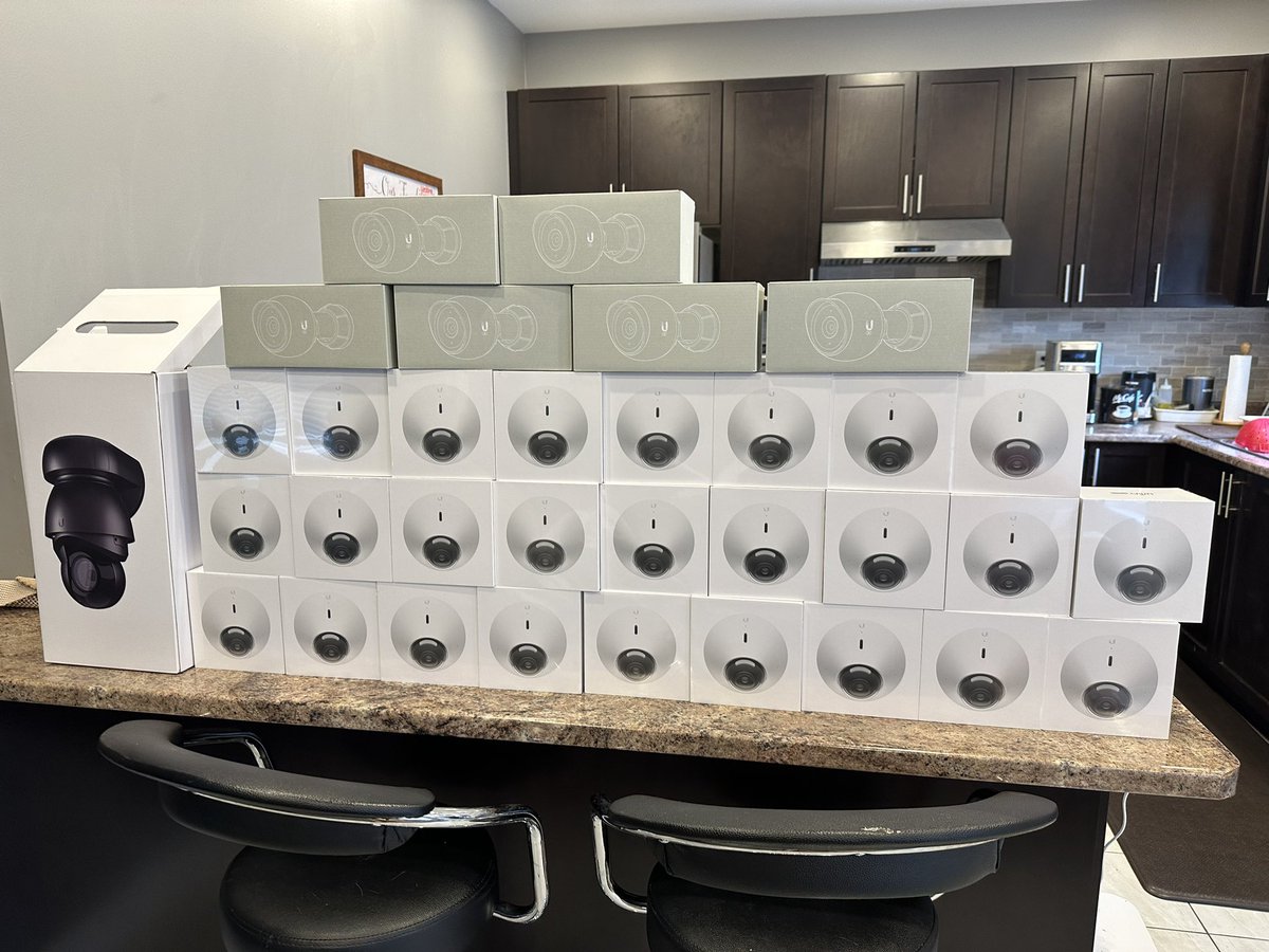 Cameras arrived for my next <a href="/Ubiquiti/">Ubiquiti Inc</a> Unifi protect install 🙏
