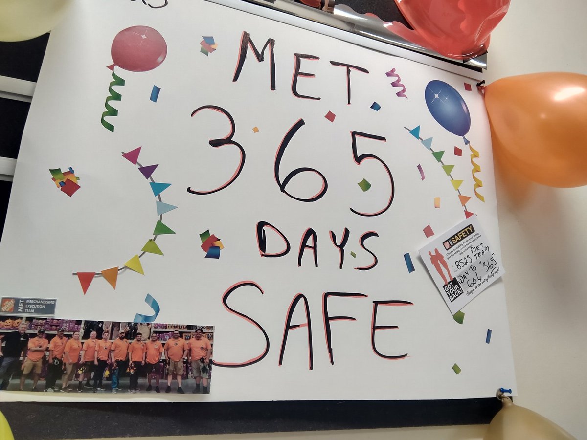 Celebrating our MET Teams 365 days safe at 8523. So proud of this team prioritizing our safety culture day in and day out! Way to go! #SafetyFirst #METsafety <a href="/DianaSundermann/">Diana Sundermann</a> @Fuerstenberg15 <a href="/Dalton8523/">Dalton8523</a> <a href="/Yolanda_8523/">Yolanda ASDS 8523</a> <a href="/focus8523/">InFocus8523</a> <a href="/PruittKevin/">Kevin Pruitt</a>