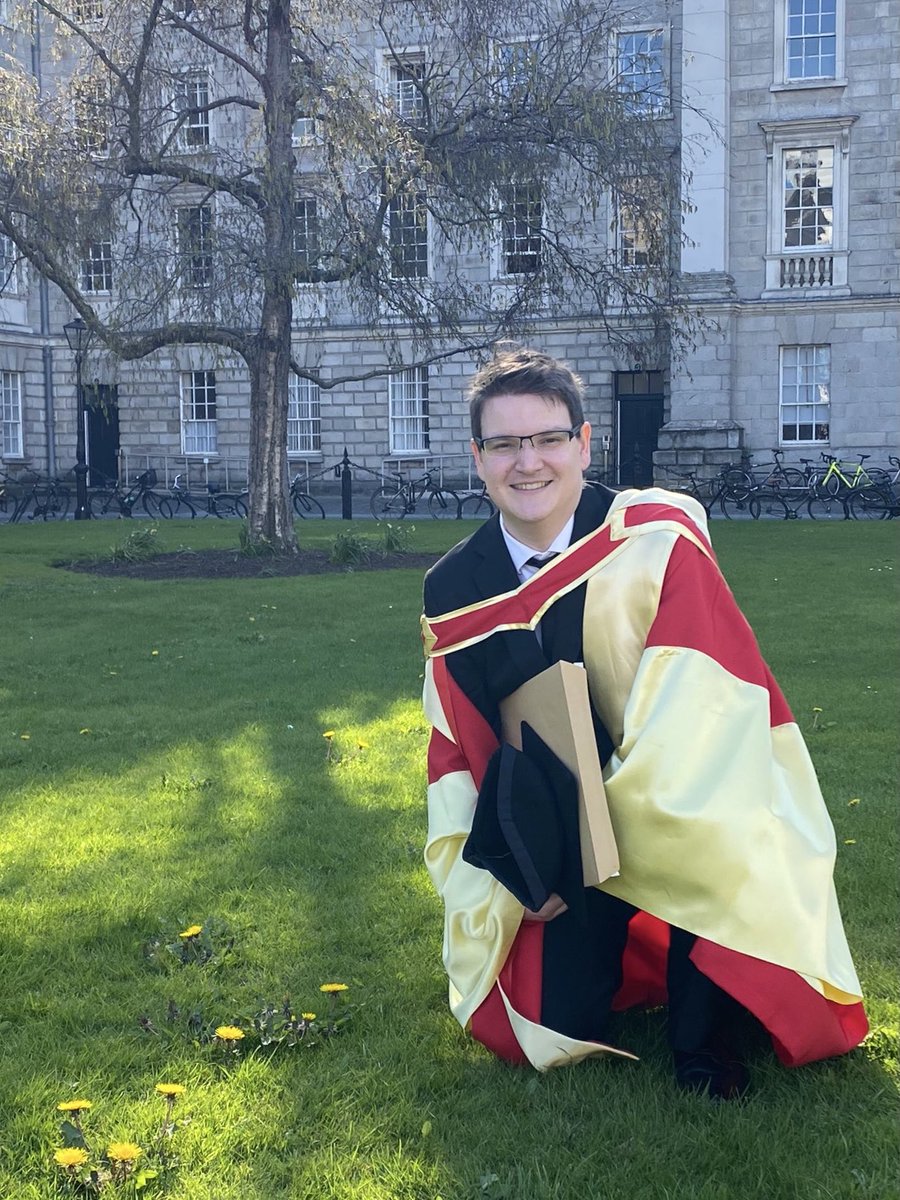 JamieRohu's tweet image. Delighted to graduate today with a #PhD in #geography from ⁦@tcddublin⁩ 🏛

Best bit were these beautiful dandelions 🌼🐝 that had clearly not been cut in anticipation for my presence! 😆

⁦@JaneCStout⁩ ⁦@LindaDoyle⁩ ⁦@TCD_Geography⁩ ⁦@JChiclett⁩