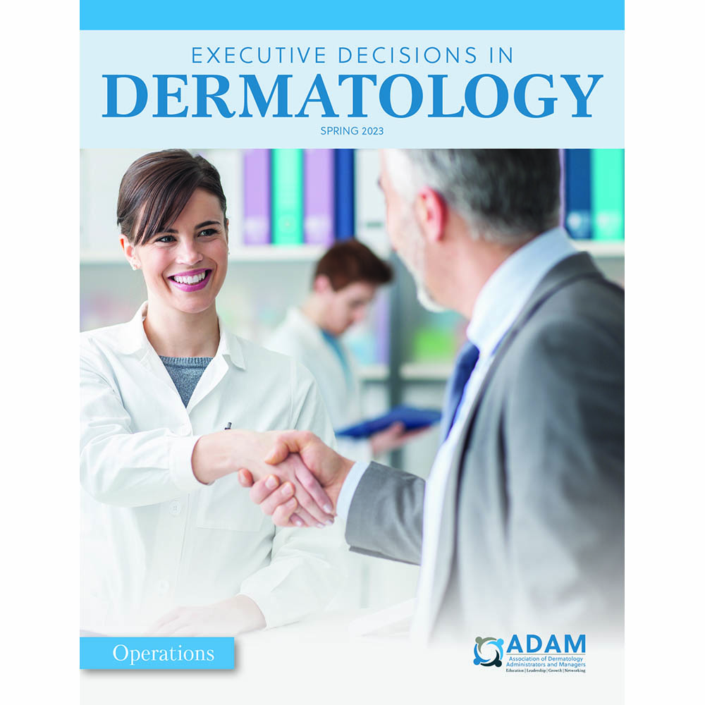 ADAMHQ's tweet photo. ADAM's Spring 2023 Executive Decisions in Dermatology - https://t.co/YgzcP6XIH2 https://t.co/Hh7FExop76