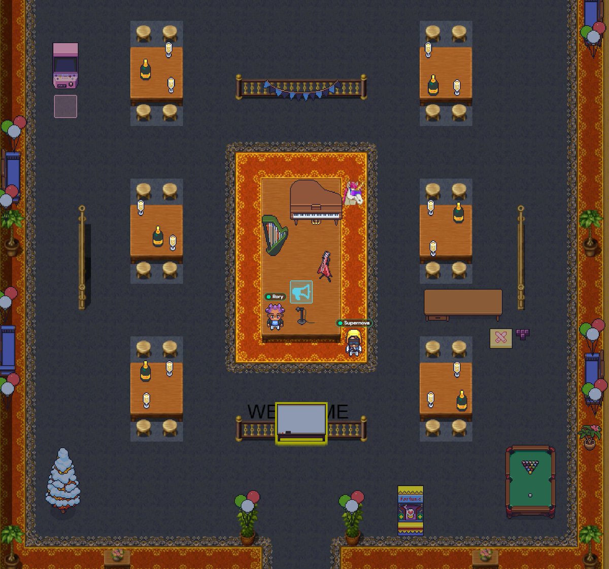 castleborne's tweet image. Hanging out in @CryptoCountess7 's house in Castleborne for the Open Mic night!