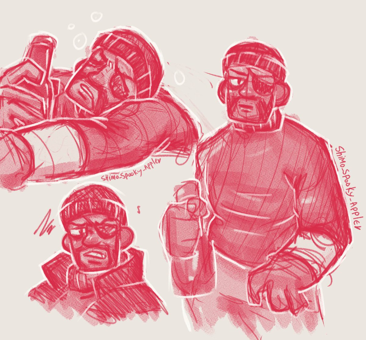 shady_shimo's tweet photo. Demoman doodles https://t.co/gKiroqYdpd