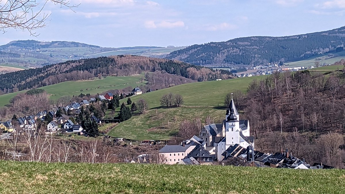 W@nderbarer Silberberg - ein rund 100 km langer Rundweg durchs Erzgebirge. Hier: bei Schwarzenberg, mitten in der UNESCO-Welterbe Montanregion Erzgebirge/Krusnohori.