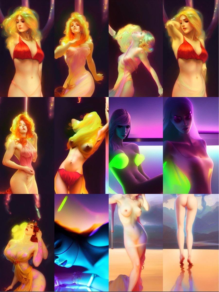 Sheilaaliens's tweet photo. [NSFW] Deforum Diffusion is the best at making the female form, imo. And I love it’s ethereal, haunting/dreamlike aesthetic. #aiart #Deforum #deforumdiffusion 👽🛸 https://t.co/hckpQOV1ku