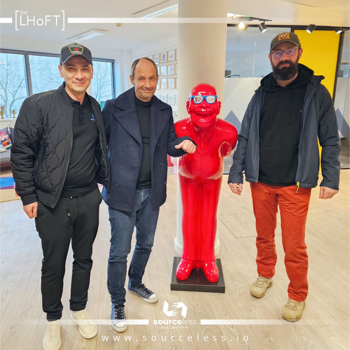 SourcelessB's tweet photo. The SourceLess team, led by @str_alexandru , received a warm and enthusiastic welcome at @The_LHoFT.  The team's technology and mission captured the attention of attendees, leading to numerous meetings and valuable exchanges of ideas.

#sourceless #blockchain #lhoft #Web3 https://t.co/JUctxg2aC9