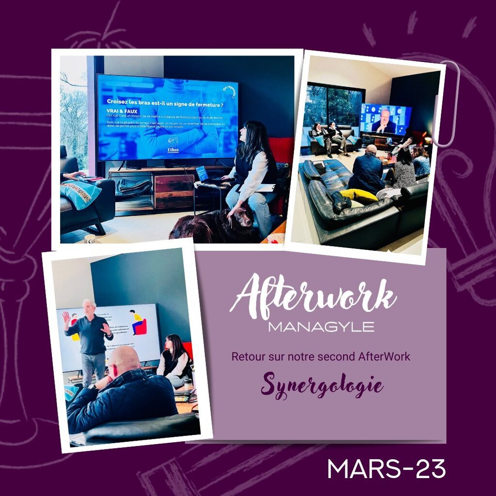 PascaleMousset's tweet photo. 🌿 Retour sur notre second AfterWork chez MANAGYLE 🌿

Le 30 Mars dernier à eu lieu notre second AfterWork sur la thématique Synergologie 🎨

Une occasion de se réunir en fin de journée, pour se détendre, socialiser et se divertir, tout en découvrant de… https://t.co/PQQBIONaTl https://t.co/sKDHqAs9Yl