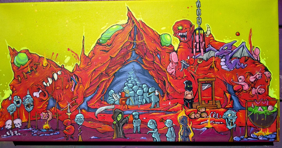 Dantes diner. 10x20. #abondonallhopeyewhoenterhere #dantesinferno #diner #tooliart