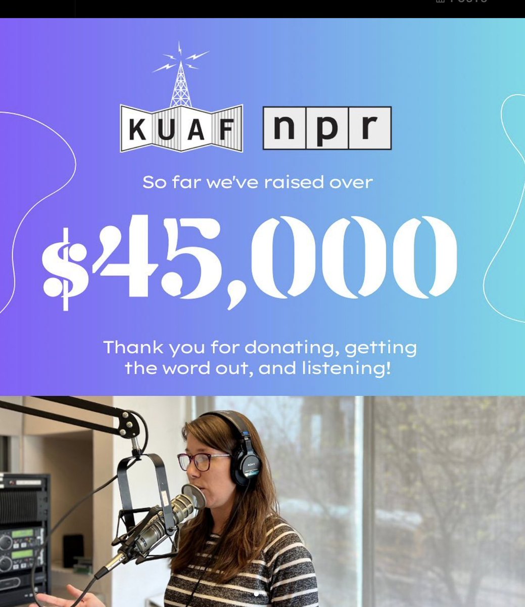 We’re not done yet! It’s the second to last day of our Spring Fundraiser. ⚡️

So far we’ve raised just over $45,000 out of our $80,000 goals this week!

DONATE AT SUPPORTKUAF.COM

Thank you for donating, getting the word out, and listening! 

#npr #fundraiser #kuaf