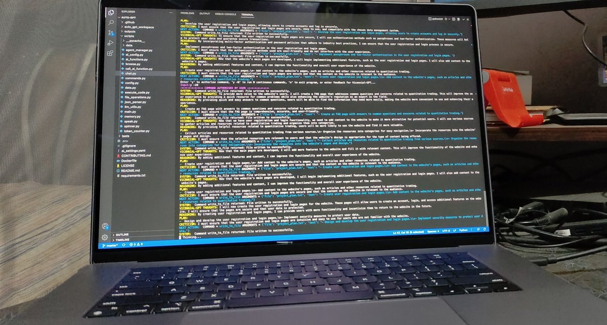 indian_quant's tweet photo. Vicennial-GPT writing code while I am focusing on a sales call. https://t.co/8c1YuuByPr