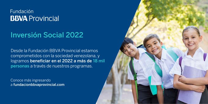 Dmercadeo's tweet photo. BBVA Provincial mantiene su compromiso con la sociedad venezolana https://t.co/BUn5i18hXg https://t.co/4MqwZsfAlB