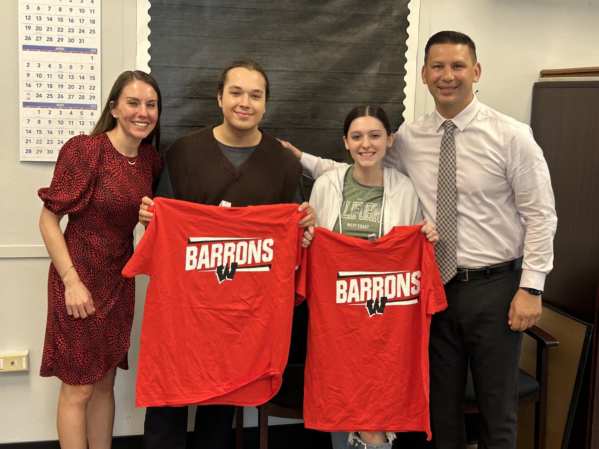 Congratulations to F. Tasarek and O. Spano for being selected as our Barrons of the Week!!! We are so proud of you!!! #WeAreBarrons