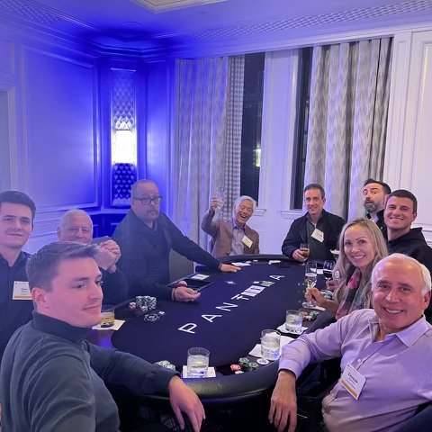 Pantera CIO Dan Morehead congratulating the <a href="/Pantera/">Pantera</a> LP Summit Poker Tournament Champion, our very own Chris Martin, Co-Founder of Sator! 🥇😤