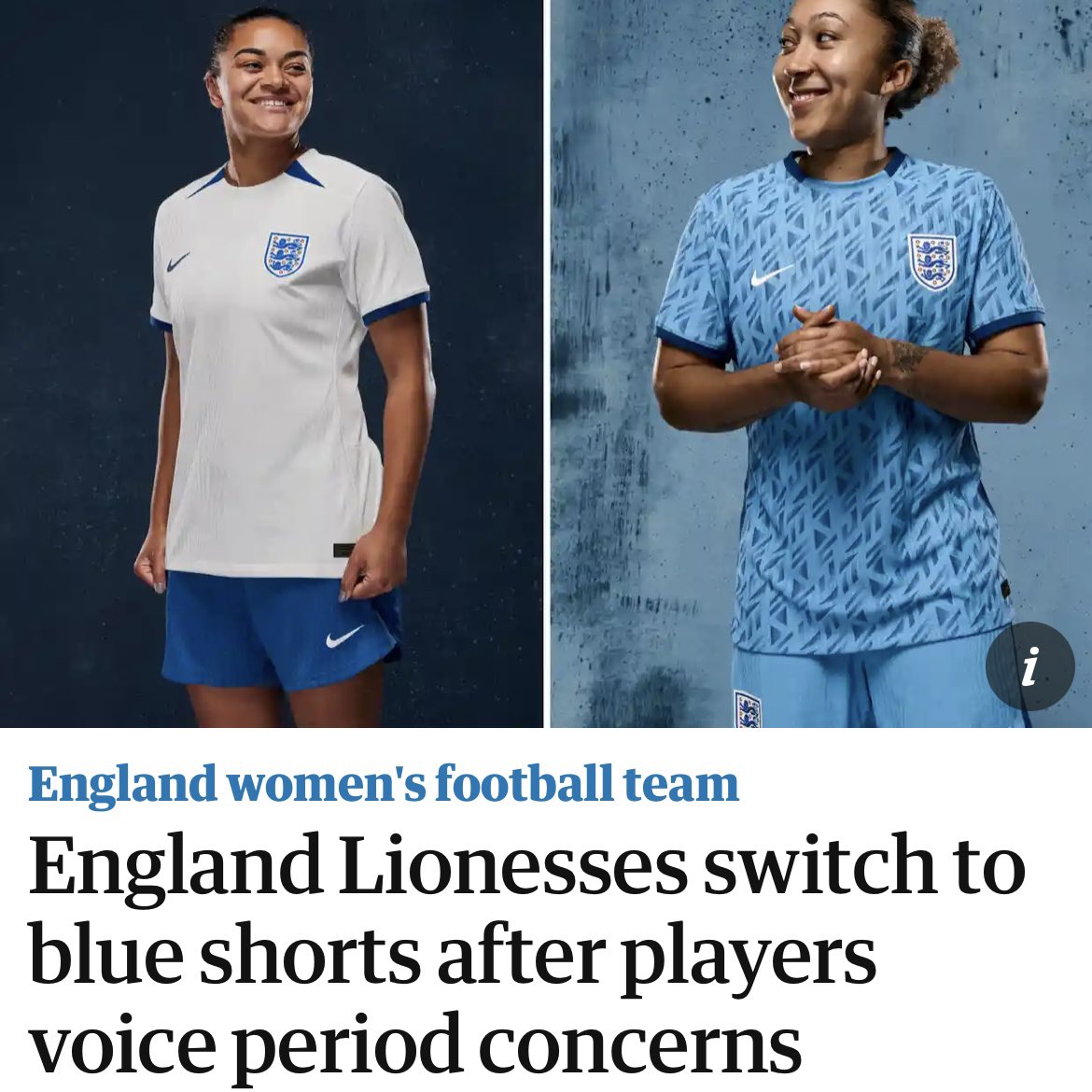 Concerted lobbying 💪🏽🙏🏽from the England women’s football team has prompted the switch of the Lionesses’ shorts from white to blue 💙
The shorts also include a liner to absorb any potential leaking blood - amazing 🩸
#periodpositive #periodsports #equality #perioddignity