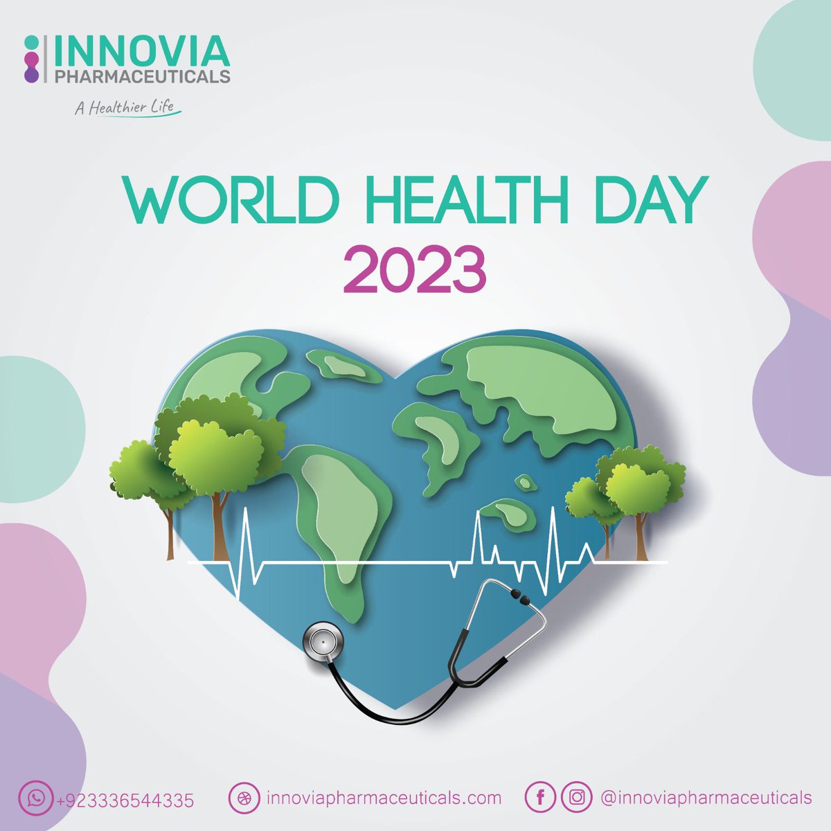 InnoviaLife's tweet photo. #AHealthierLife

""Today on #WorldHealthDay, let's prioritize our physical, mental, and emotional wellbeing. Remember to take care of yourself, stay active, eat healthy, and seek help if needed.
Together, we can build a healthier and happier world! 🌍💚🏥 "" 

#WorldHealthDay23 https://t.co/9TtfqCMX8O