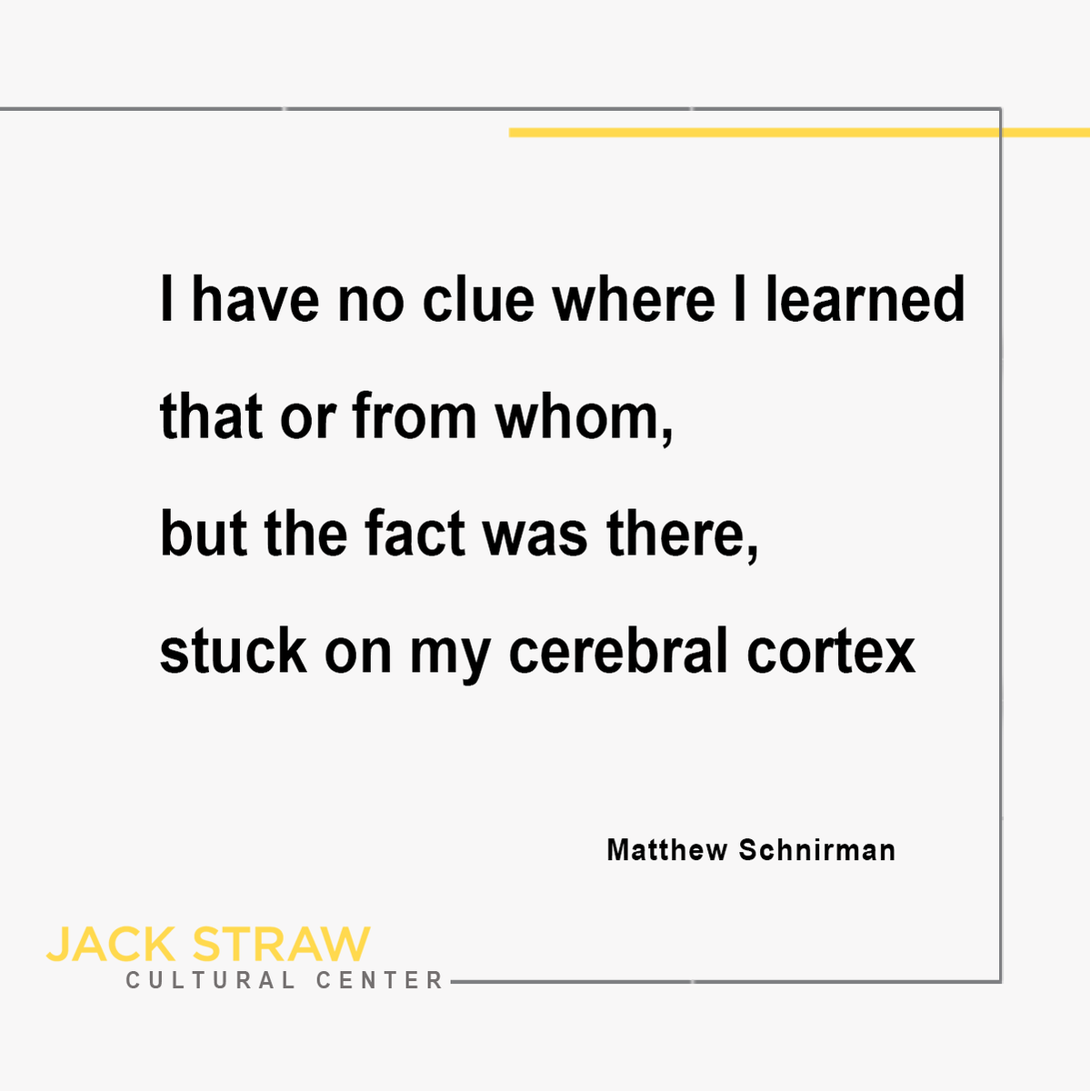 jackstrawarts's tweet photo. As we continue with #PoetryMonth, here’s an excerpt from Matthew Schnirman.
#JackStrawWriters #JackStrawWriters2015 #Poetry #RecordingStudio #SeattleRecordingStudio #Seattle #PoetryMonth2023 @gaywroughmoss https://t.co/O7SpzH6cqS