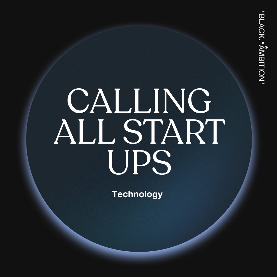 blackambitionpz's tweet photo. #StartupCall 📣 Put Black or Hispanic owned #tech ventures on our radar. Head over to our IG to tag a tech business or entrepreneur that should apply for Black Ambition Prize Competition https://t.co/MhbP0rK86V https://t.co/Qb3XWHU7eR