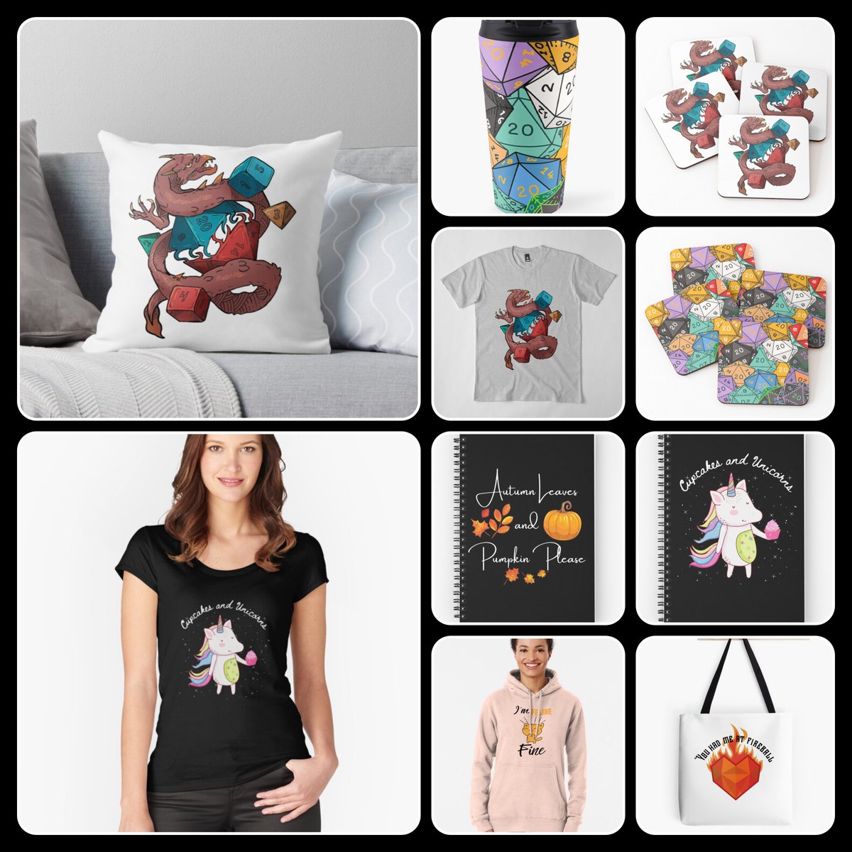 Have you seen our ever growing collection over on redbubble? We have many designs and items available 😍 perfect time to stock up for gifts ready for fathers day, birthdays or even Christmas 

#shopnow

redbubble.com/people/final-b…

#redbubble #dungeonsanddragons #unicorn #dice