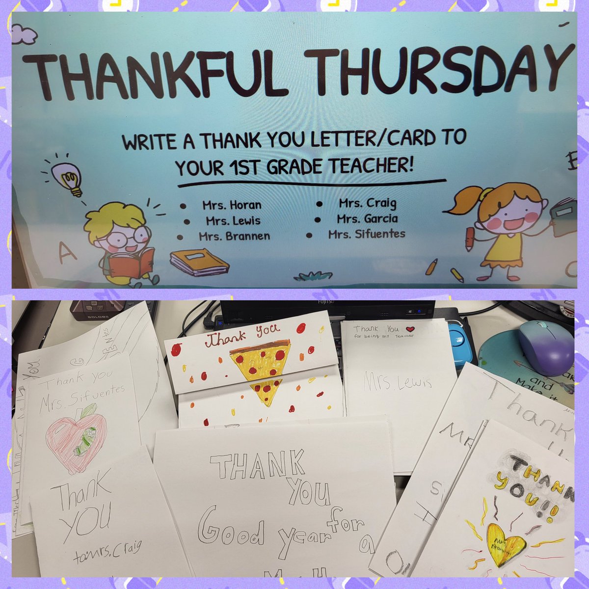 It's Thankful Thursday! My 5th graders are thankful for our amazing 1st grade teachers! 🩷 #kleinfamily
<a href="/KuehnleKISD/">Kuehnle Elementary</a> <a href="/KleinISD/">Klein ISD</a>