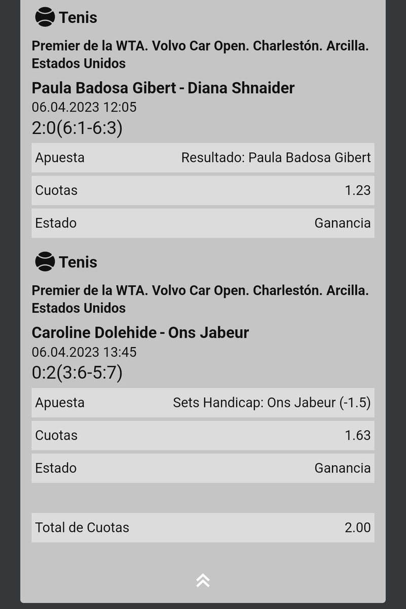 Ayer ⚽, y hoy 🎾  ✅ ✅ ✅. +(7.19) #TodoVerde