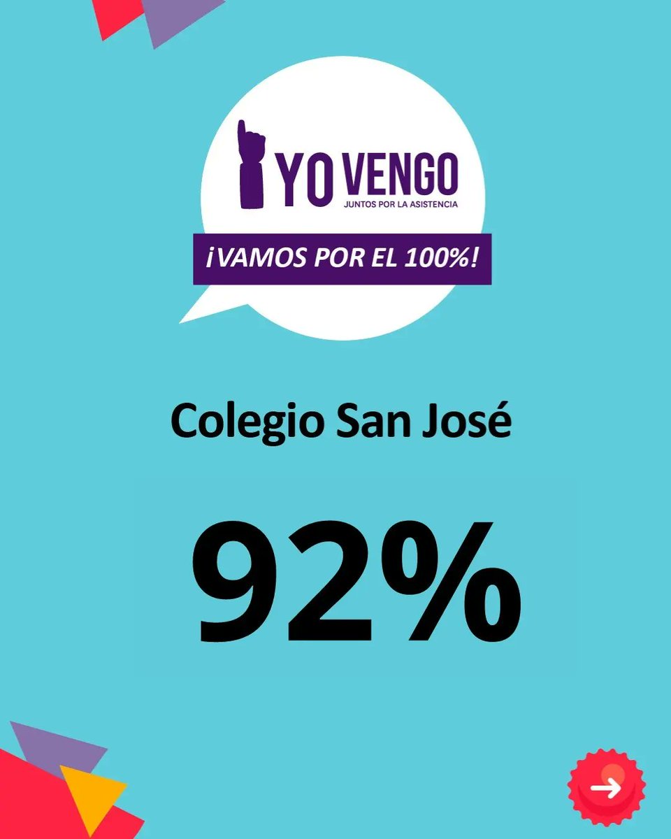 astoreca_'s tweet photo. La asistencia escolar aumenta la capacidad de resiliencia de los estudiantes.

Sigamos adelante con propósito y vamos por el 100%

#yovengo #juntosporlaasistencia #asistencia #asistenciaescolar https://t.co/ikgF1OIjKt