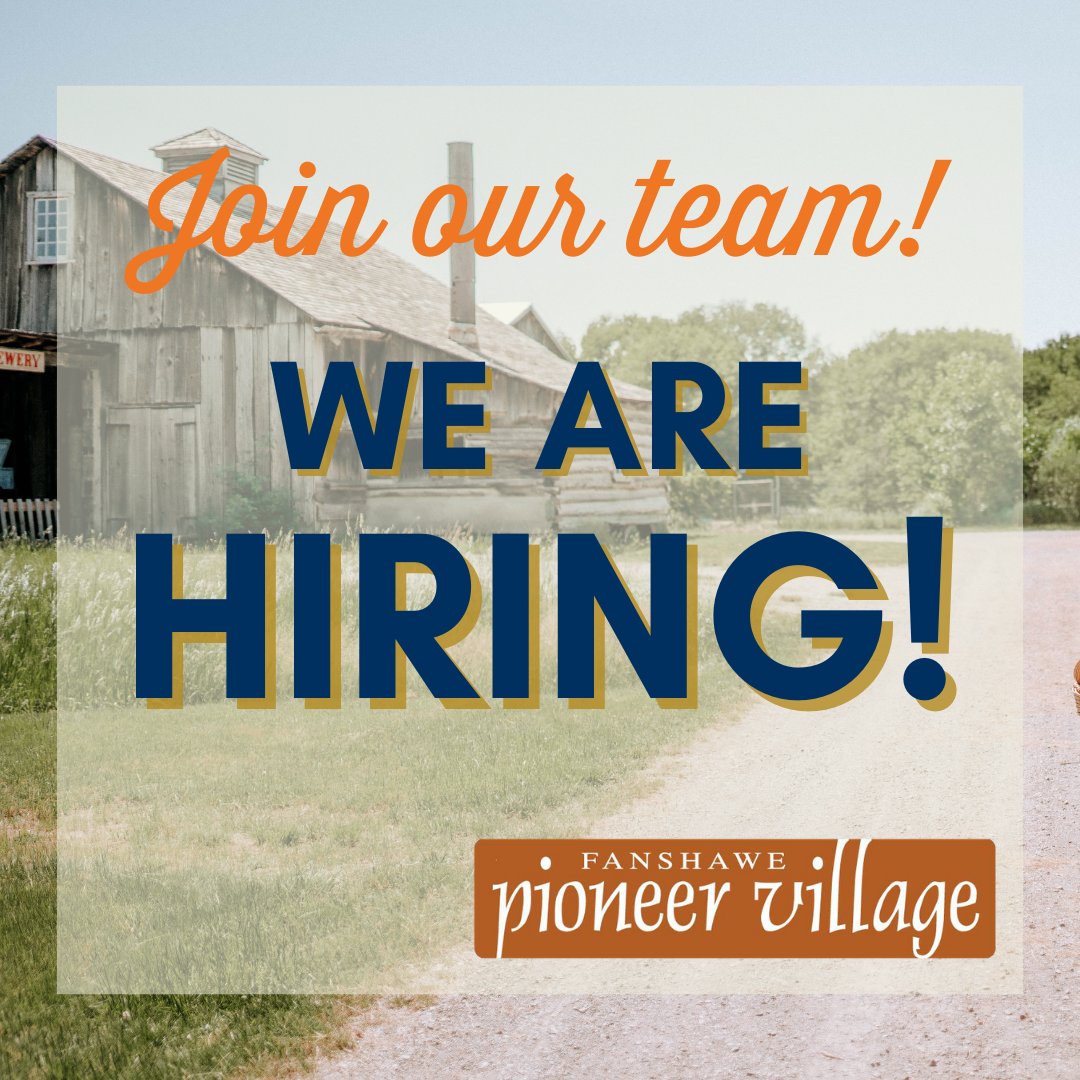 We are Hiring!

We have a number of positions available for the Summer Season!

Go to fanshawepioneervillage.ca/job-openings to learn more!