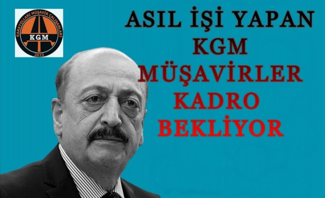 Sözler,vaad'ler verildi fakat hiç biri yerine getirilmedi. 
KGM ⛔MÜŞAVİR ⛔ İşçileri Modern kölelik-Taşeron sistemine mahkum edildi. Hiç şüpheniz olmasın 14 Mayıs'ta cevabı verilecektir.
<a href="/RTErdogan/">Recep Tayyip Erdoğan</a> <a href="/dbdevletbahceli/">Devlet Bahçeli</a> 
<a href="/vedatbilgn/">Vedat Bilgin</a> <a href="/Akparti/">AK Parti</a> <a href="/MHP_Bilgi/">MHP</a> 
TümTaşeron SandığıBekliyor