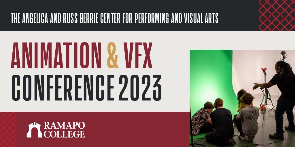 Join us for the 3rd Annual RCNJ Animation and VFX Conference on April 28 and 29. This weekend-long celebration of animation includes 3 separate screenings, workshops, a panel of industry leaders, and a networking reception. ramapo.edu/berriecenter/p…