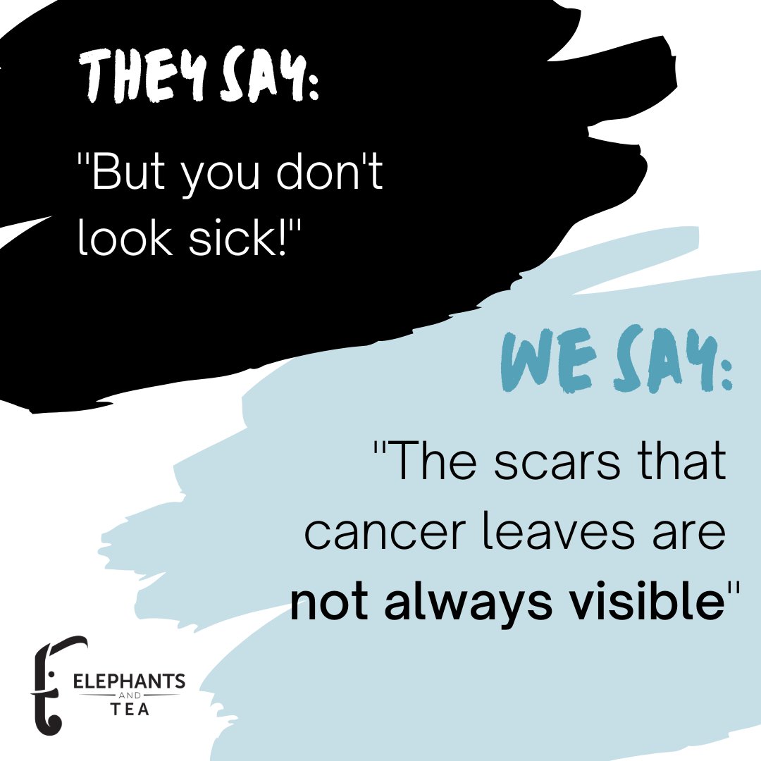 They say: 'But you don't look sick!'

We say: 'The scars that cancer leaves are not always visible.'

#AYAWEEK #ayaawareness #adolescentcancer #youngadultcancer #ayasupport #ayacancer #ayacsm #adolescentyoungadultcancer