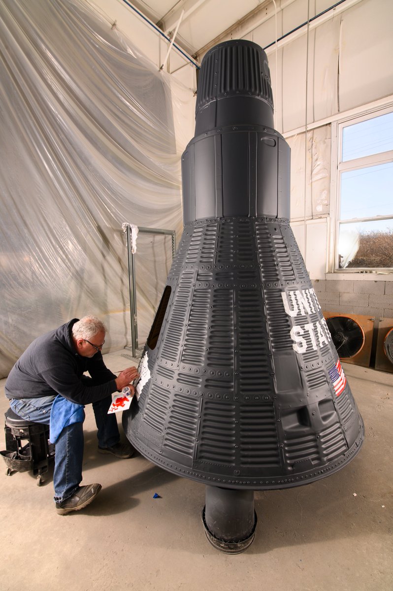 AFmuseum's tweet image. Check out recent photos of an Atlas rocket and Mercury Capsule in restoration at Thomarios in Copley Ohio! Plans call for this artifact to go on display in the Missile Gallery.
 #spacegeek