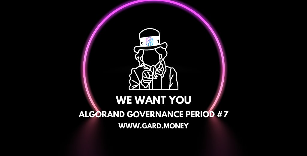 algogard's tweet image. It&apos;s that special time of year! Don&apos;t forget to enroll in #Algorand Governance Period #7 with #GARDProtocol

Get Started: gard.money

Learn more about our incentives: algogard.com/incentives/inc…

#AlgorandDeFi #DeFi $ALGO $GARD #GARD #ALGO