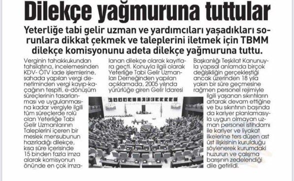YTGelir Uzmanlığı kariyer bir meslektir merkez taşra ayrımına tabi tutulmamalıdır. <a href="/NureddinNebati/">Dr.Nureddin NEBATİ🇹🇷</a> <a href="/Cengizyavili/">Dr. Cengiz YAVİLİOĞLU</a> <a href="/mustafaelitas/">Mustafa Elitaş</a> <a href="/turanbulent/">Bülent TURAN</a> <a href="/avhamzadag/">HAMZA DAĞ</a> <a href="/mahfiegilmez/">Mahfi Eğilmez</a> <a href="/ProfDemirtas/">Özgür Demirtaş</a> 
#YTUzmanaAdalet