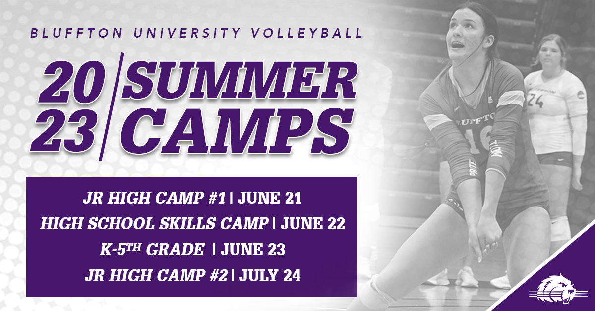We look forward to hosting summer camps again this summer on campus!  Sign up here! 
volleyball.blufftonusportscamps.com/index.cfm