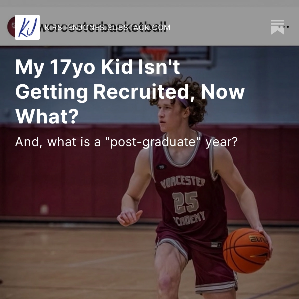 My 17yo Kid Isn't Getting Recruited, Now What?

open.substack.com/pub/kirstenjon… 

#raisingathletes #sportsparents #sportsparenting #raisingempoweredathletes #recruiting #reclassify #postgraduate